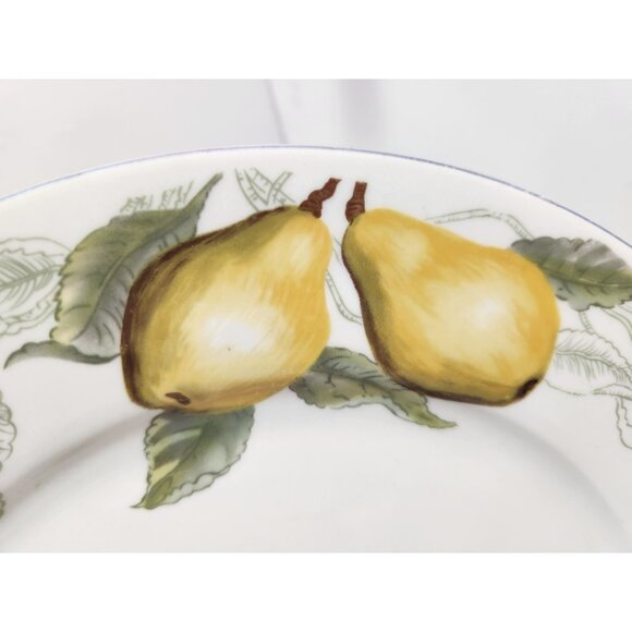 Todays Home Stoneware Fruit Dinner Plates 10.5" Set of 4 Red Green Yellow Purple - Picture 5 of 8